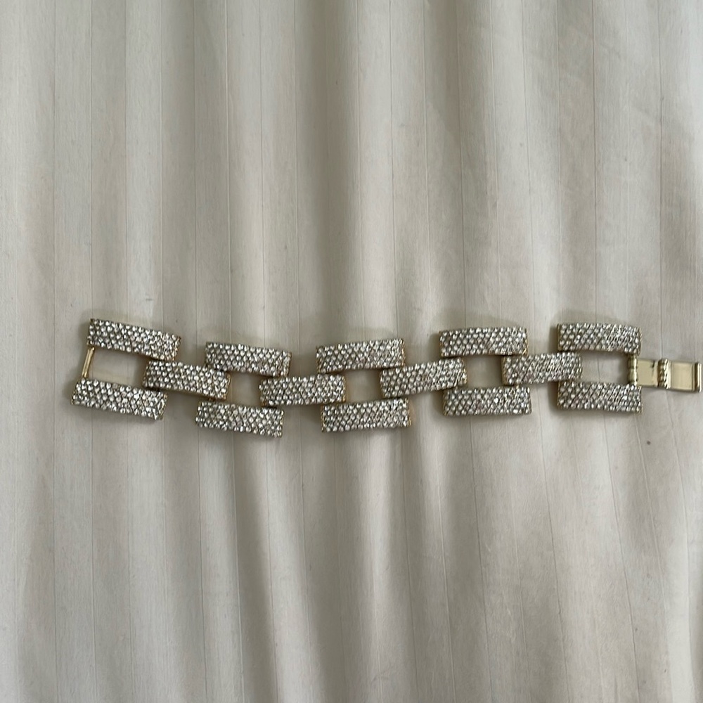 Pave Large-Link Cocktail Bracelet
